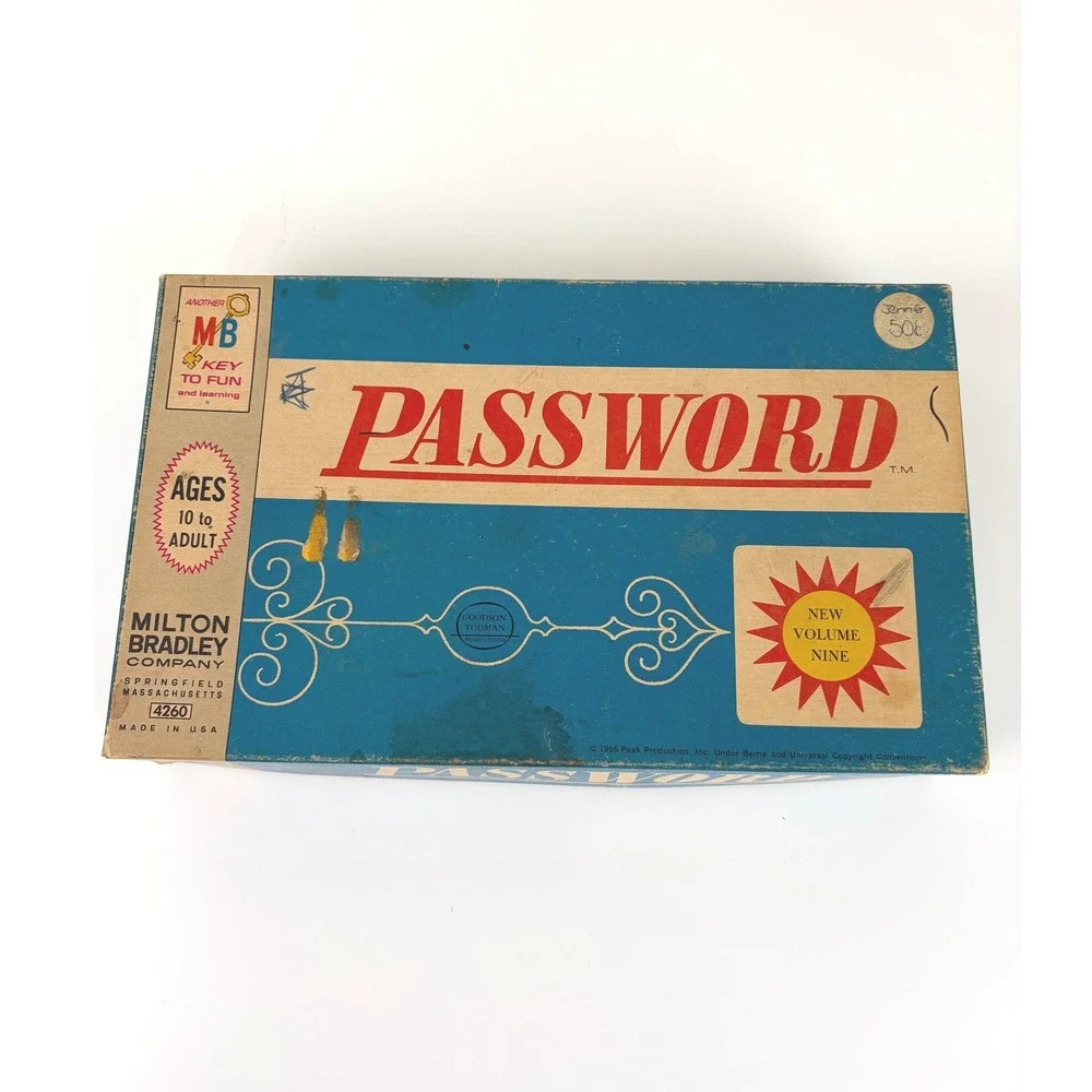 Vintage 1966 Milton Bradley Password Game Volume 9 TV Game Show